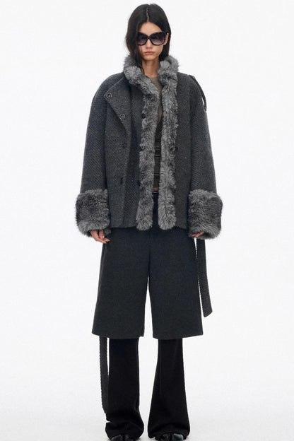 Layered Draped Bootcut Pants