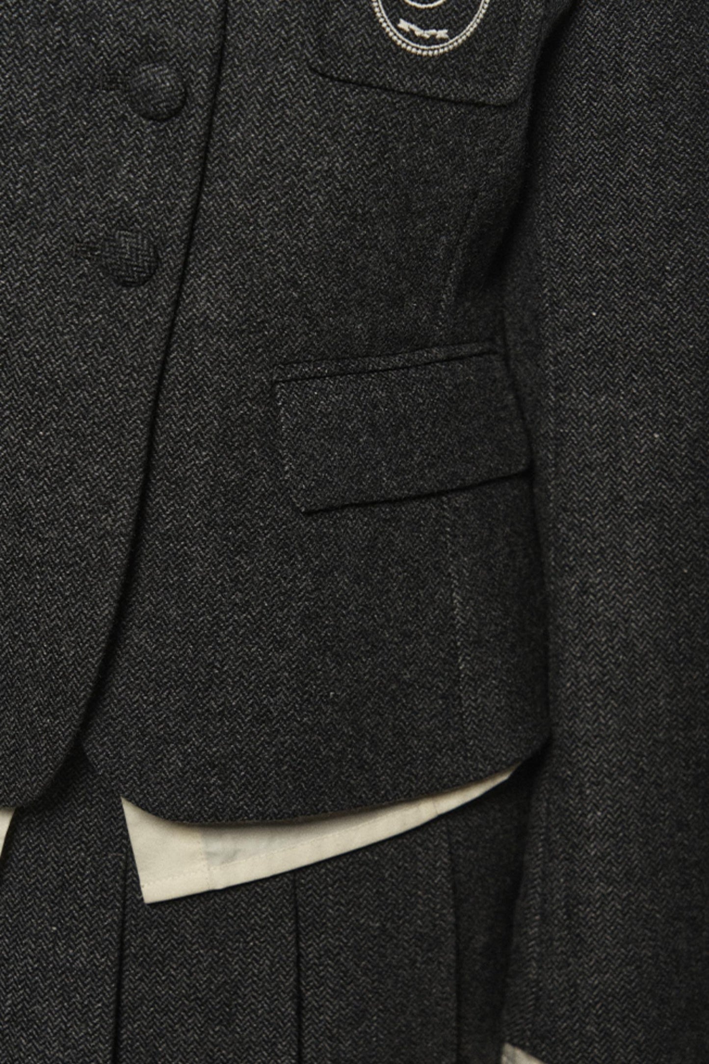 Retro Preppy Sheep Wool Blazer Set-UP