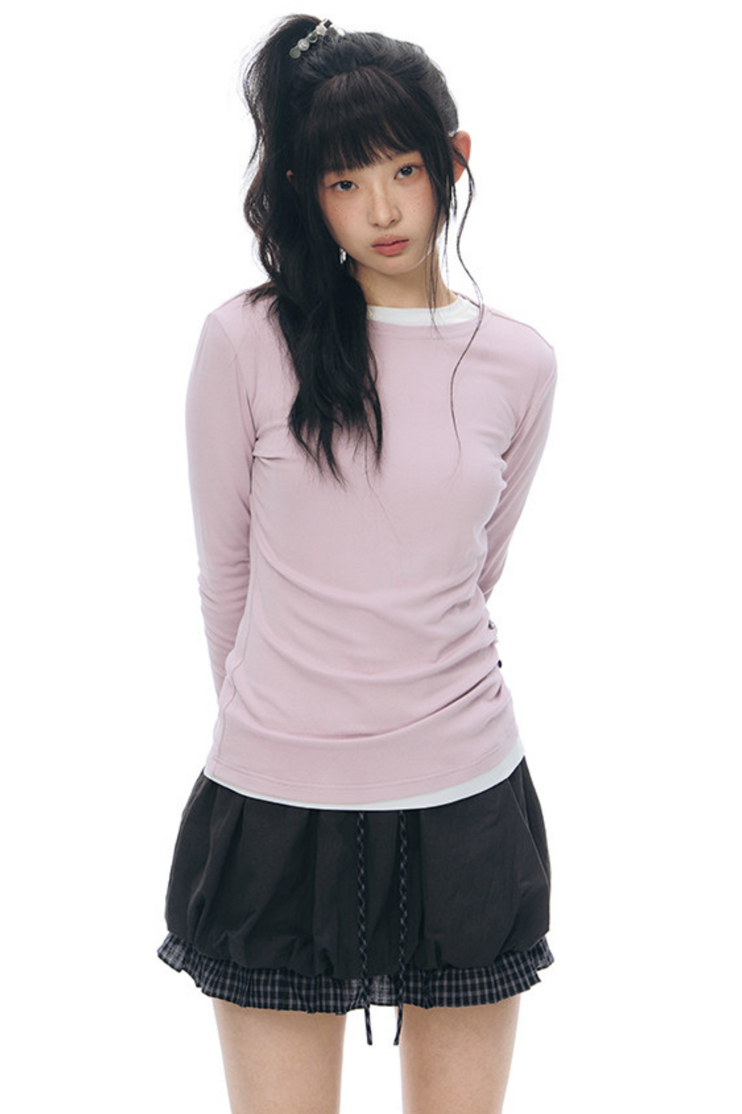 Decorative Button Layered Top