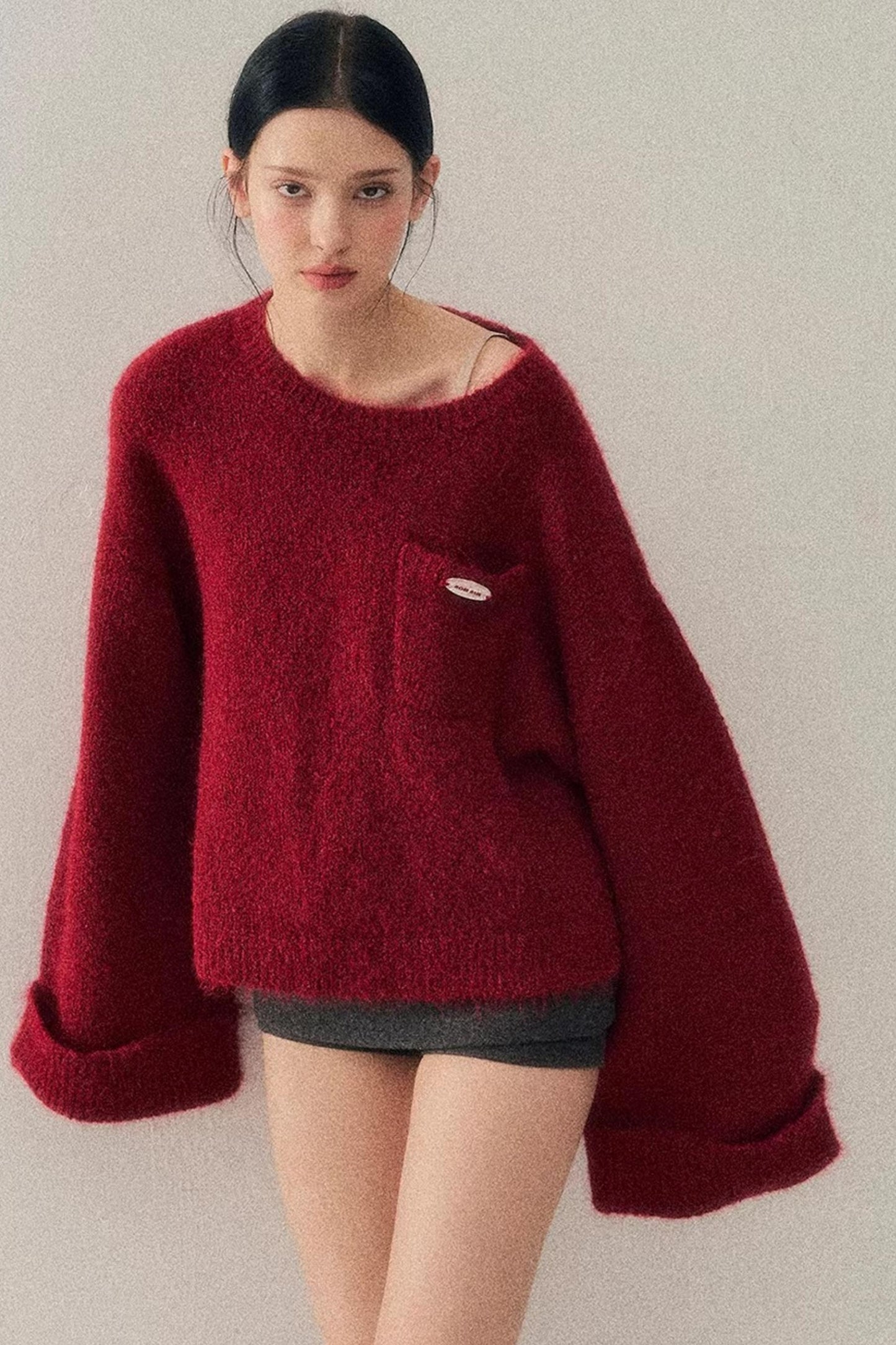Winter Mohair Red Sweater