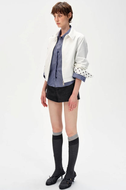 Vintage Contrast Polka Dot Jacket