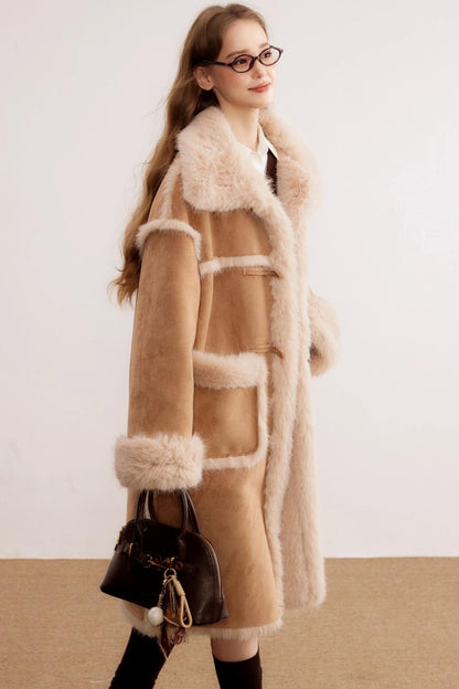 Suede Warm and Thickened Fur Coat