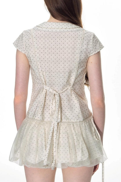 Nap Dot Mesh Culottes Set-Up