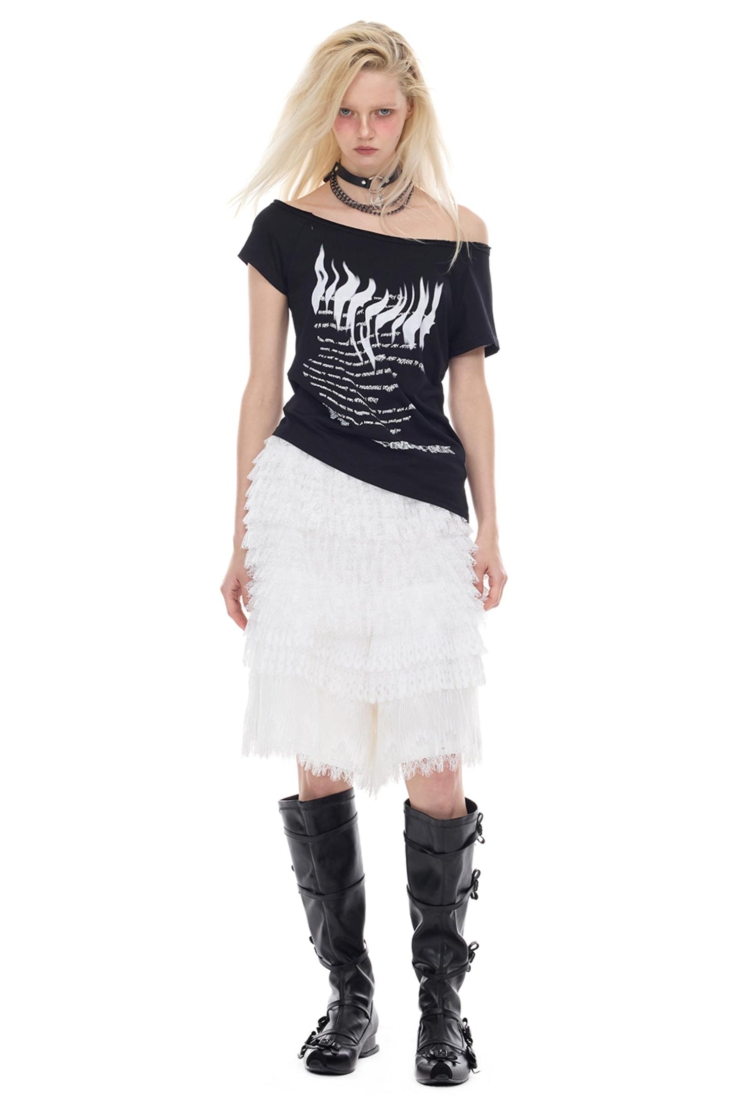 One-Shoulder Y2K T-Shirt