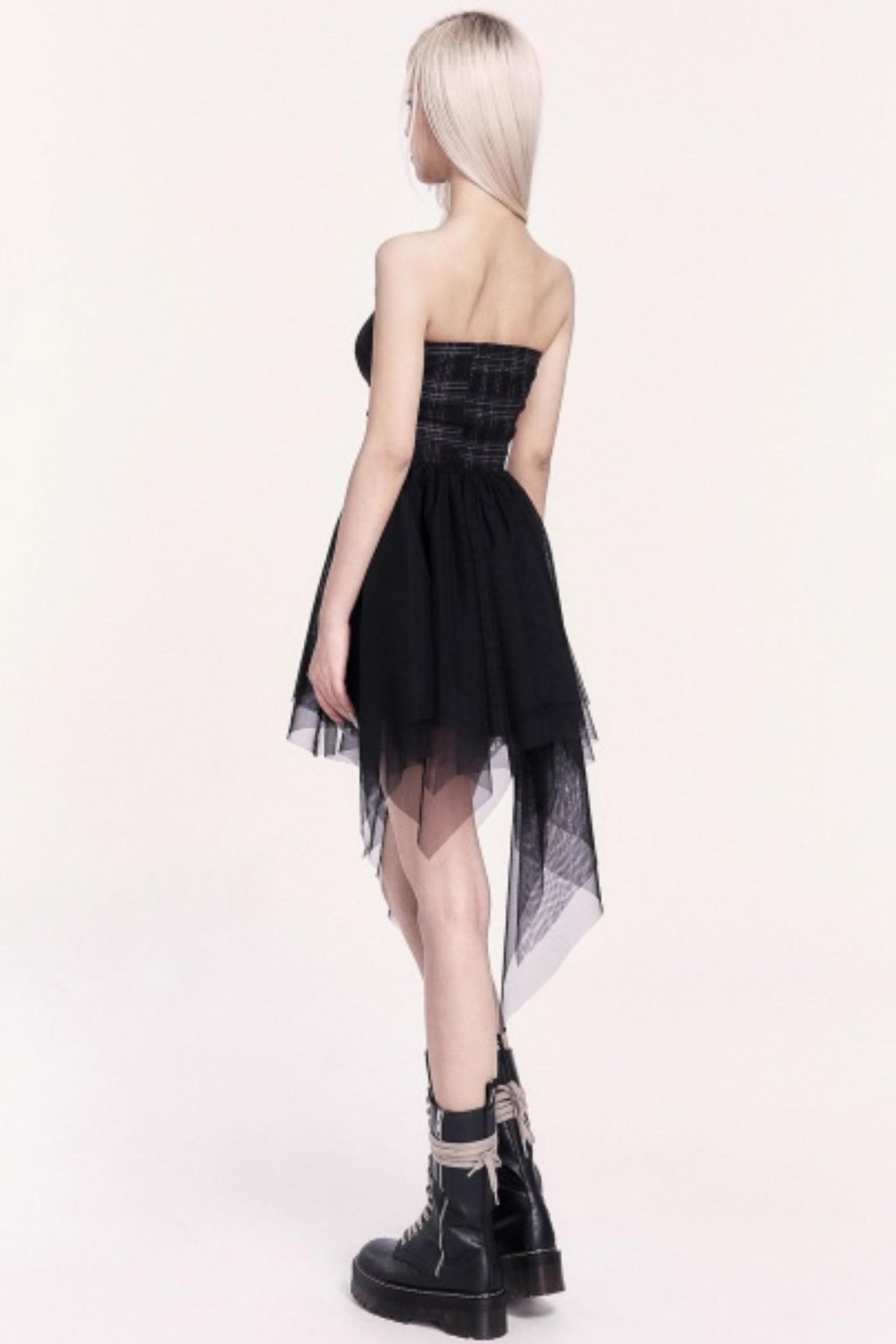 Halloween Irregular Mesh Dress Coat Set-Up