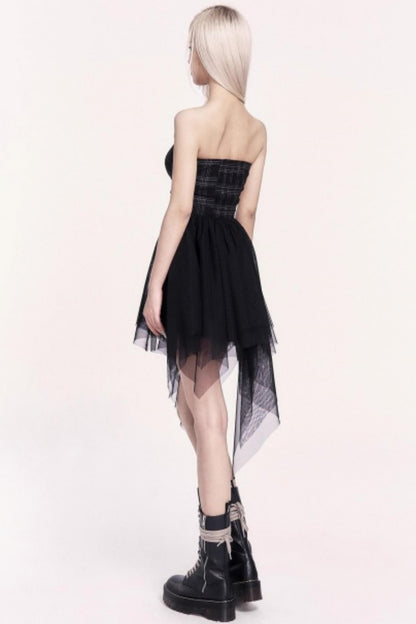 Halloween Irregular Mesh Dress Coat Set-Up