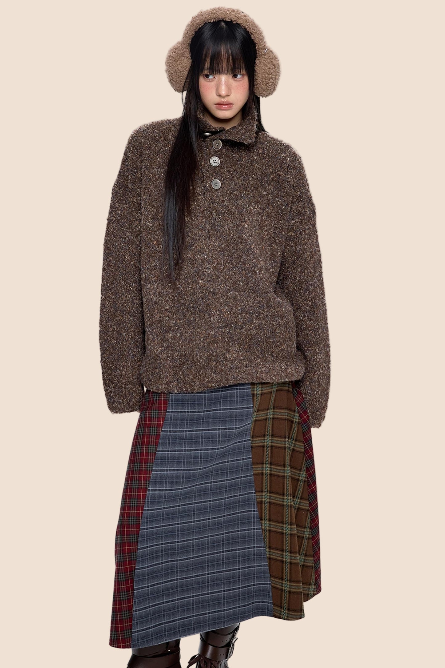 Stand-Up Vintage Sweater Jacket