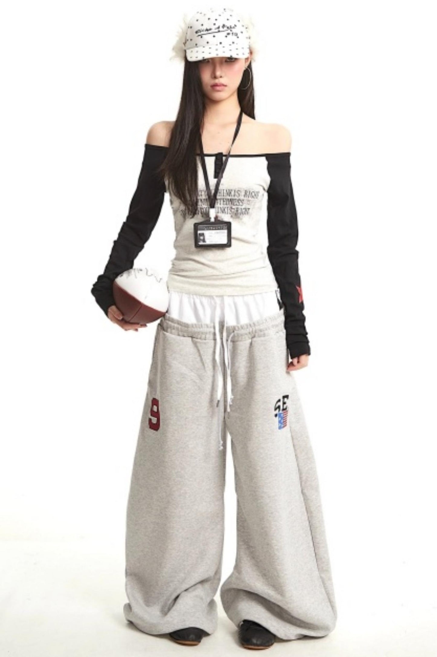 American Retro One-Shoulder Top