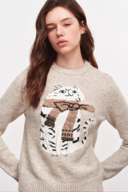 Kitten Crew Neck Sweater