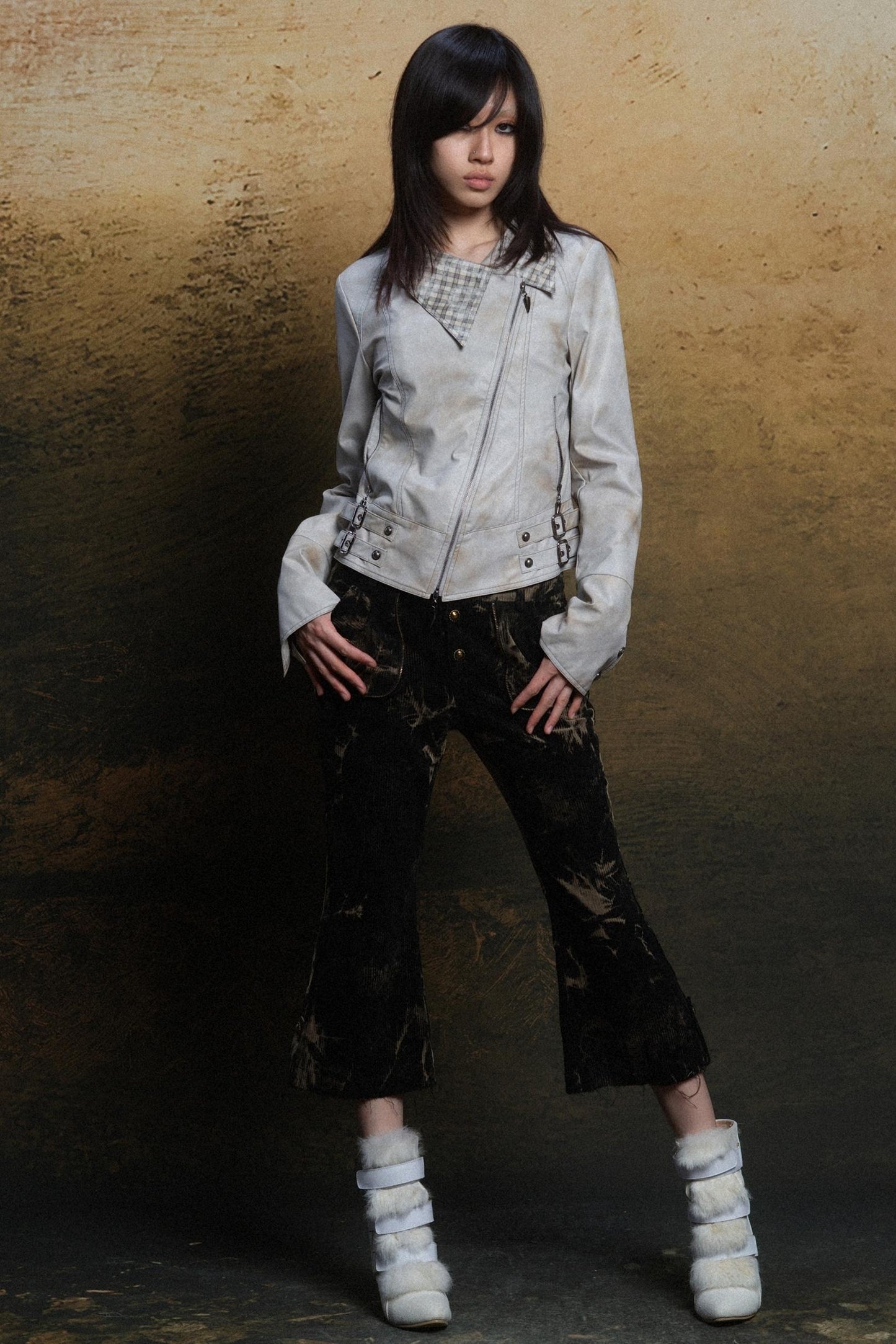 Short Length Vintage Leather Jacket