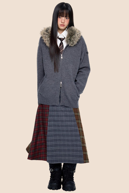 Autumn Drape Midi Skirt