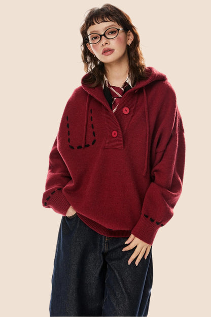 Haut à capuche avec cordon de serrage American Retro 