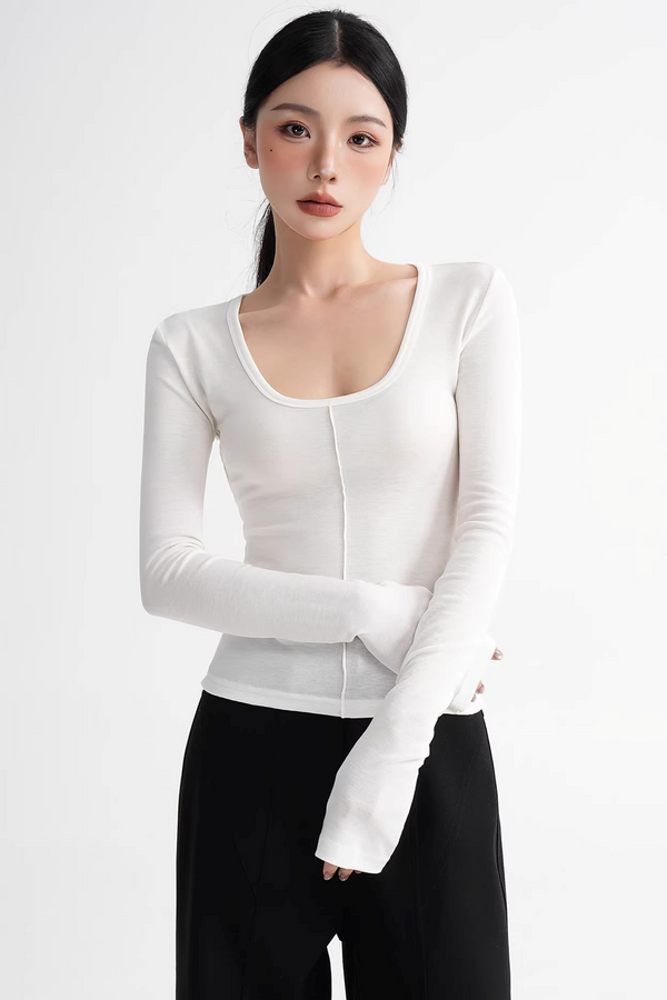 Wool Slim-Fit Stacked Top