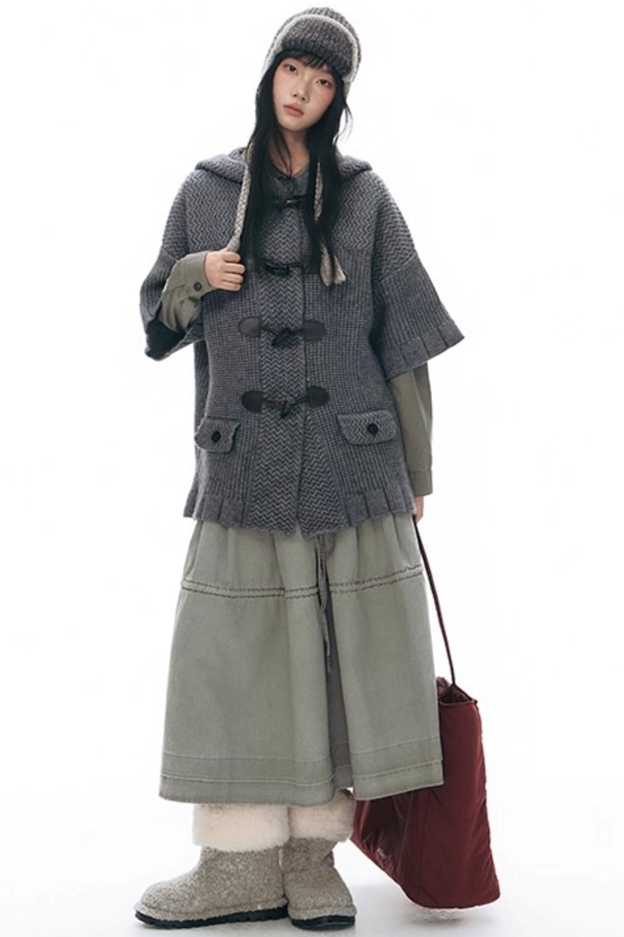 Elastic Cotton Dimensional Skirt