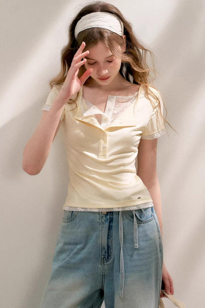 Green-Yellow Layered Tee