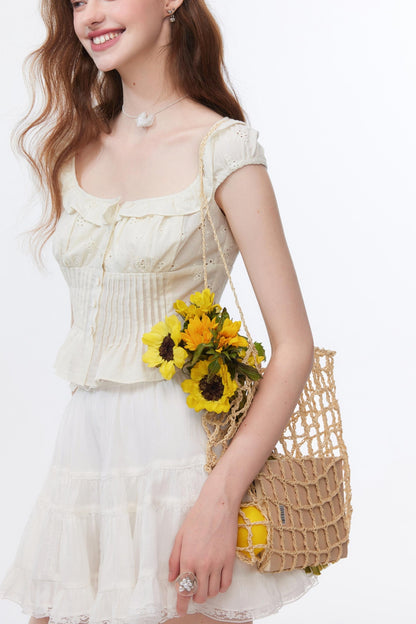 Ruffled Waist Skirt Set-Up