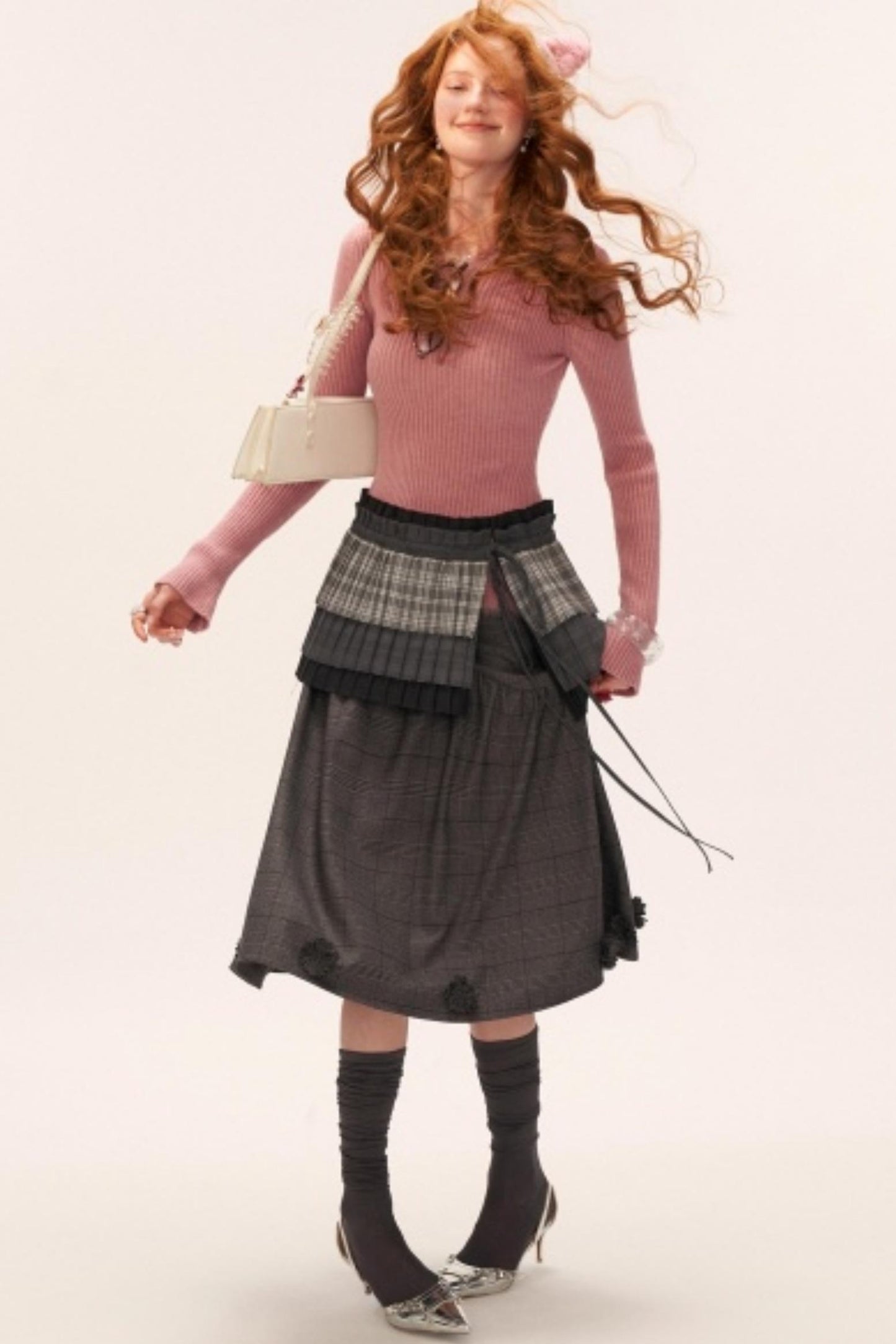 Flower High-End Mid-Length Skirt