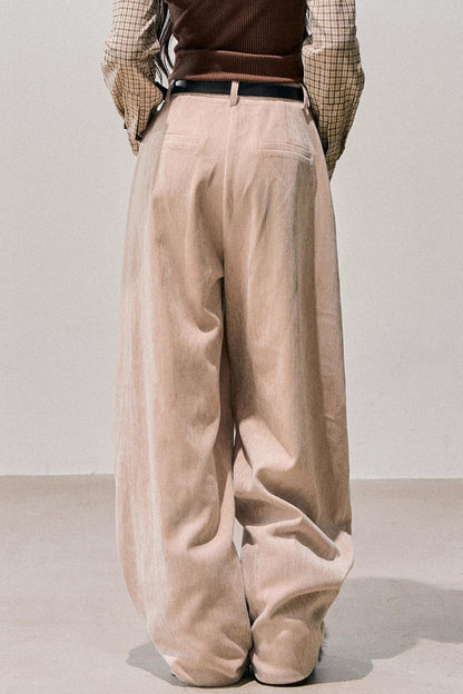 Fleece-Lined Wide-Leg Pants