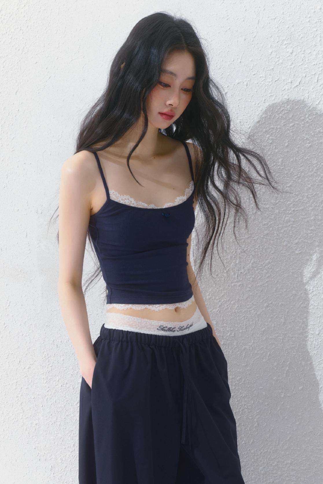 Sporty Strap Knit Top Set-Up