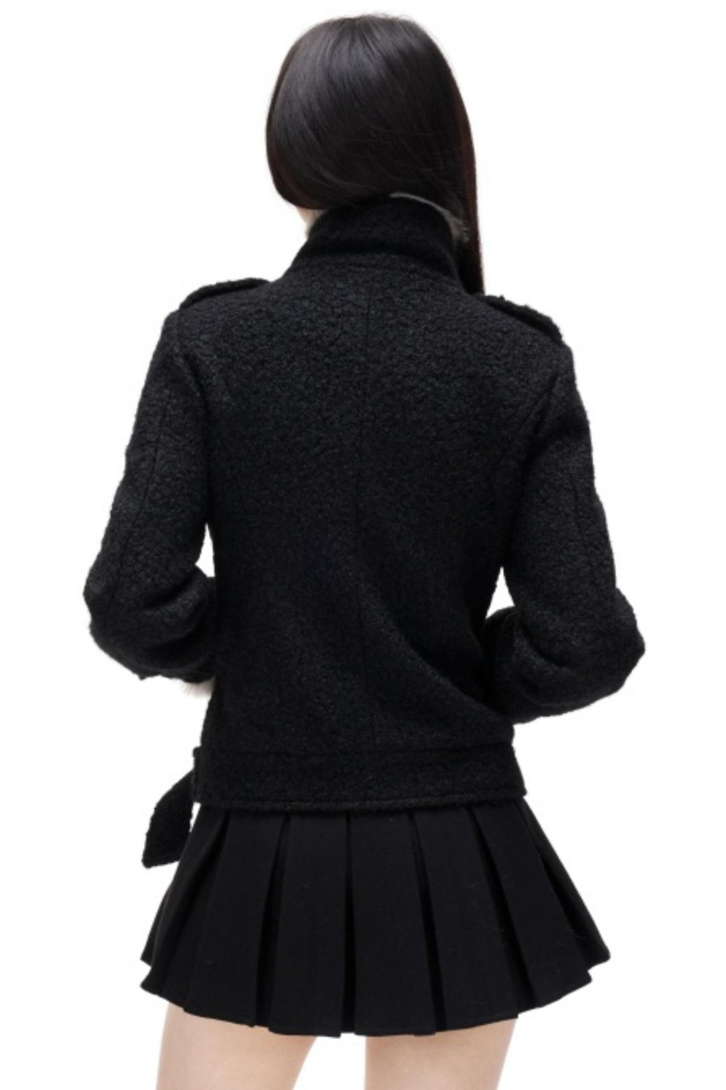 Retro Plush Patchwork Woolen Coat