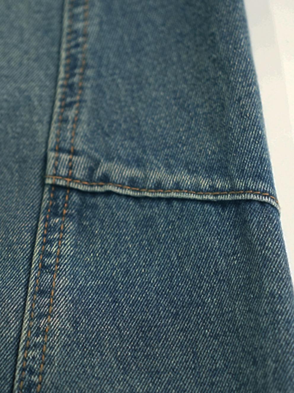 8.15 auf die neue Mitgliedschaft 85% Rabatt lockere High-Waisted-Jeans, Frauen Herbst modischen dekonstruierten Sinn für geschwungene weites Bein Freizeithose