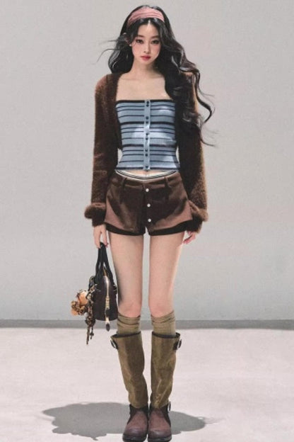 Hibiscus Knit Sweater Coat