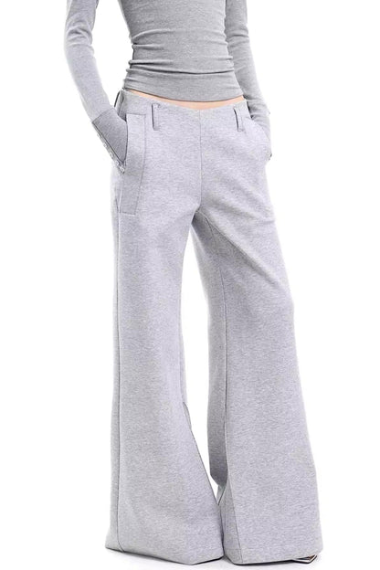 Retro Gray Flared Pants