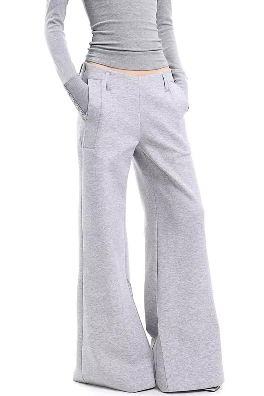 Retro Gray Flared Pants