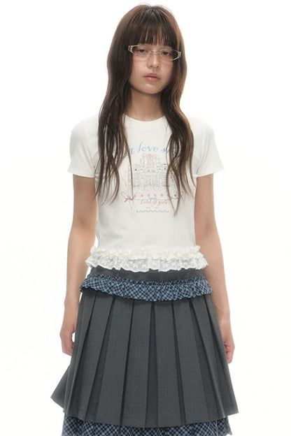 Lace-Trimmed Summer Tee