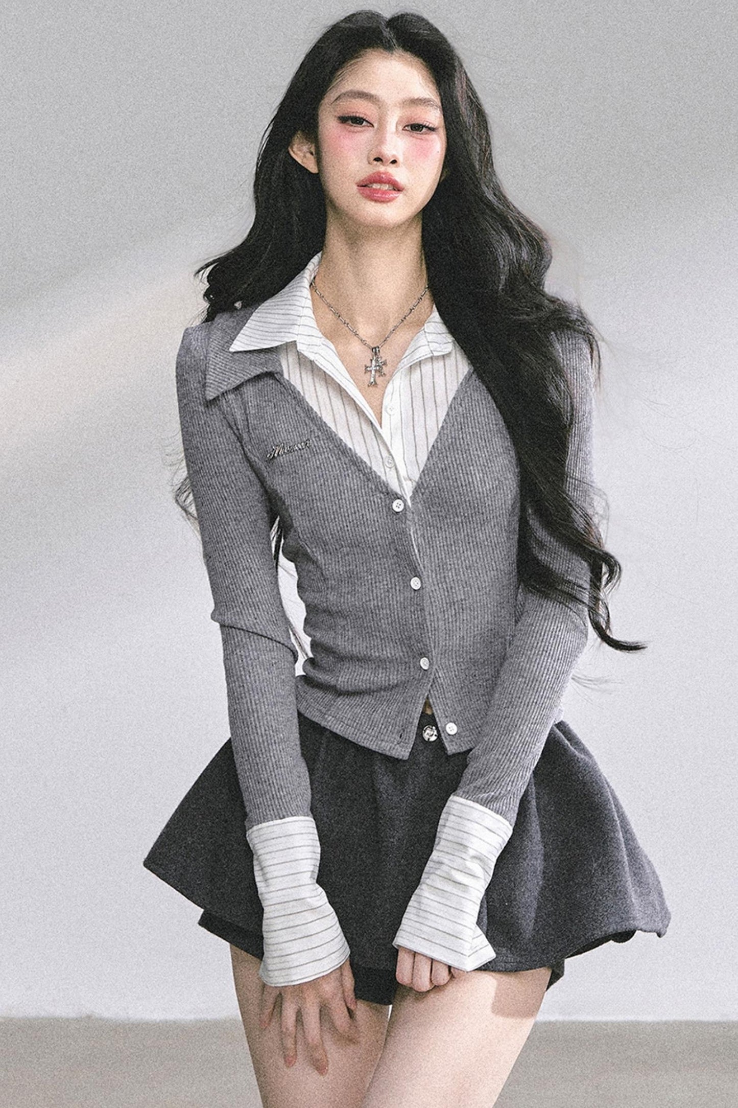 Slimming Long-Sleeved Knitted Top