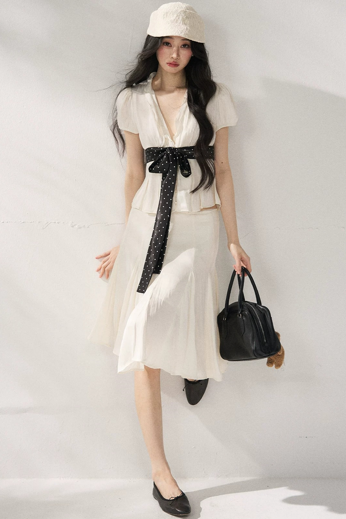 Tie Waist V-Neck Top