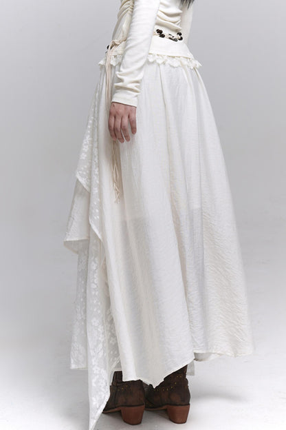 Artistic Brown Long Skirt