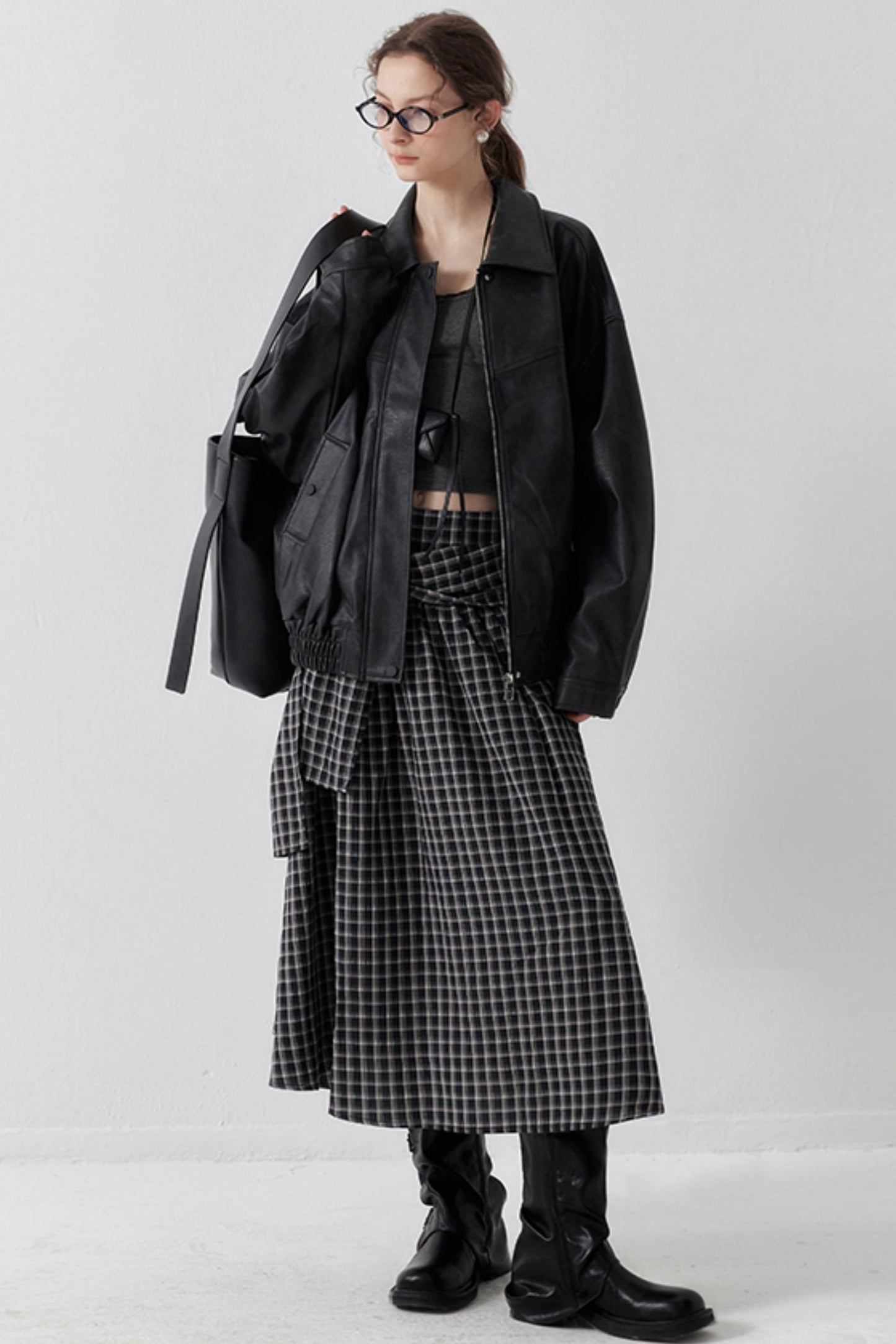 Chic Check A-Line Skirt