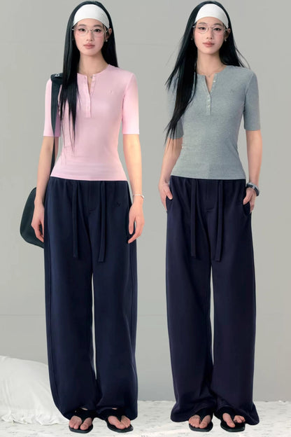 Versatile Slim-Fit Henley Top