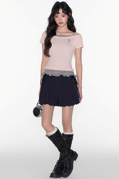 Bloomers Skirts Elastic Tie Bud Shorts Skirt