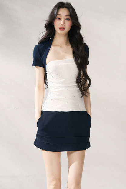 Completo due pezzi elegante effetto snellente