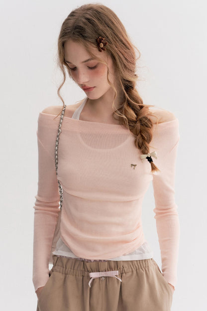 Autumn Contrast Wide-leg Slacks