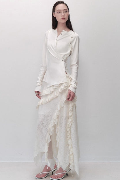 Detachable Round Neck Knitted Cardigan