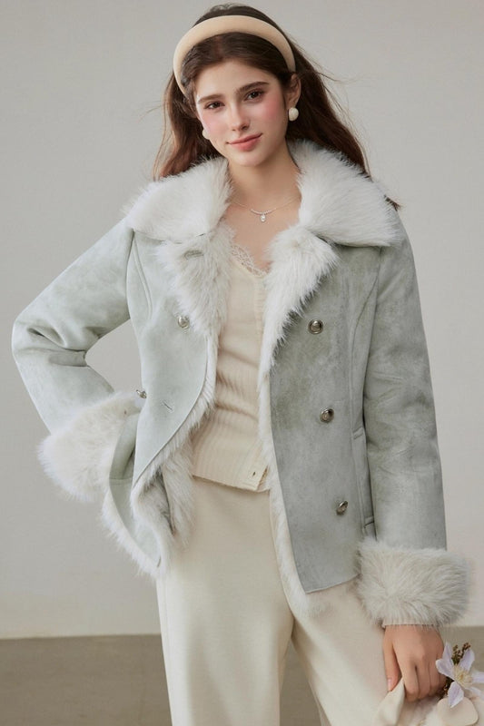 Loose Lapel Thickened Warm Jackets