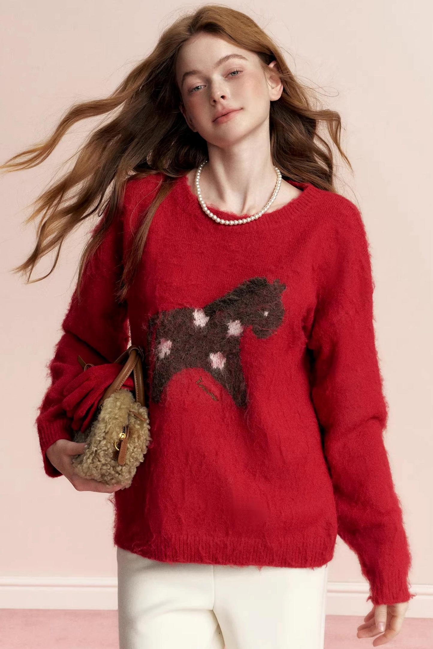 Floral Wool Jacquard Sweater