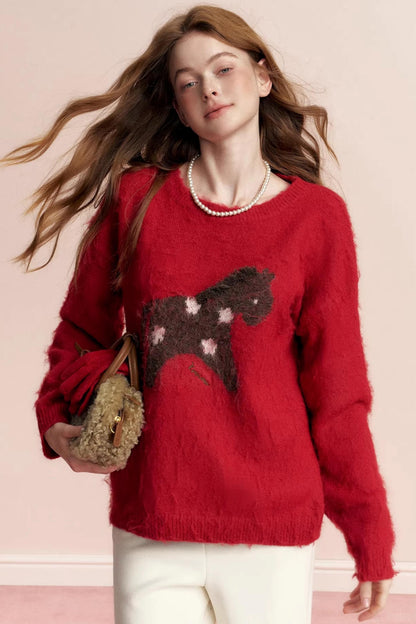 Floral Wool Jacquard Sweater