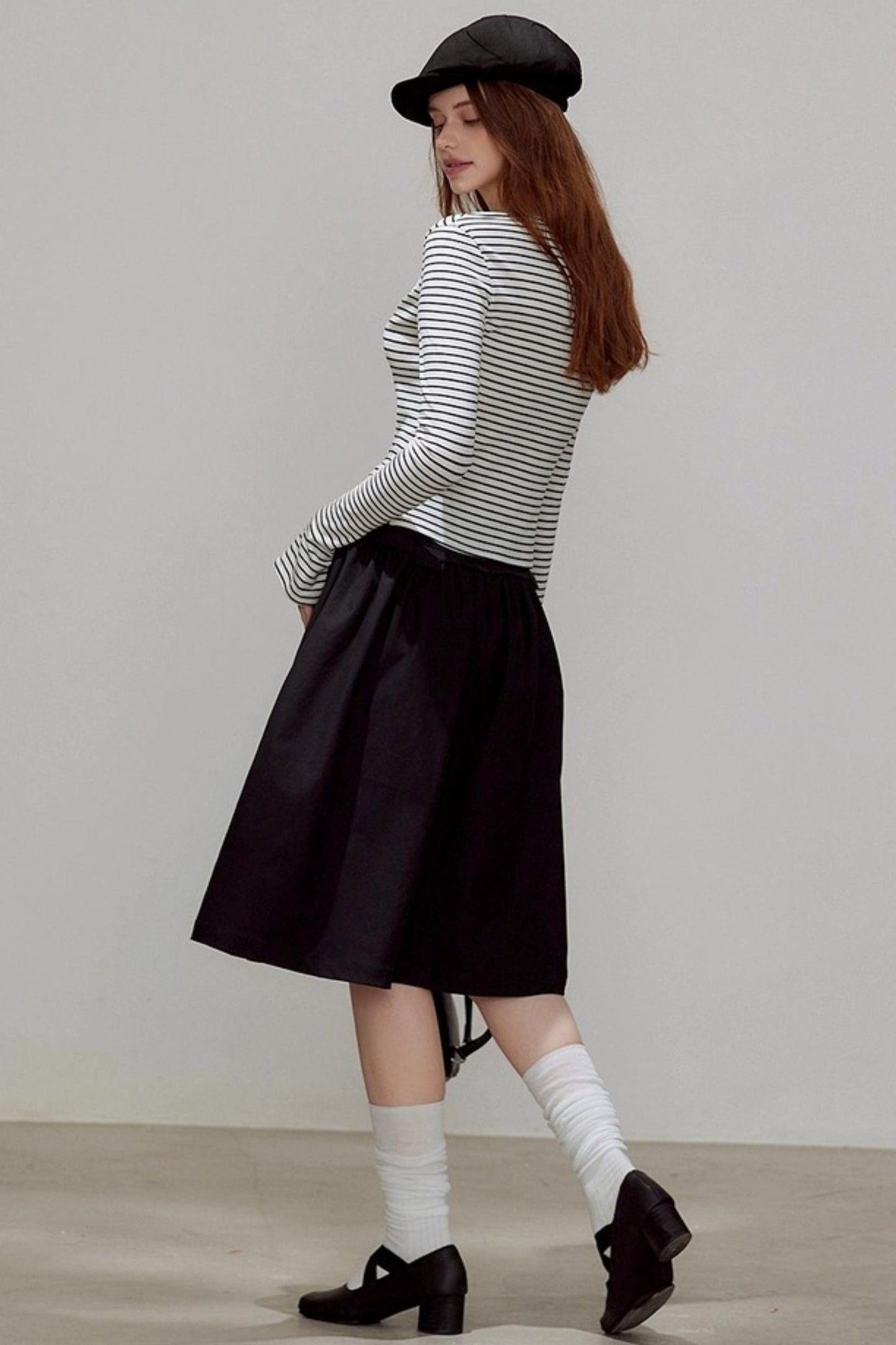 V-neck Striped Knitted Cardigan