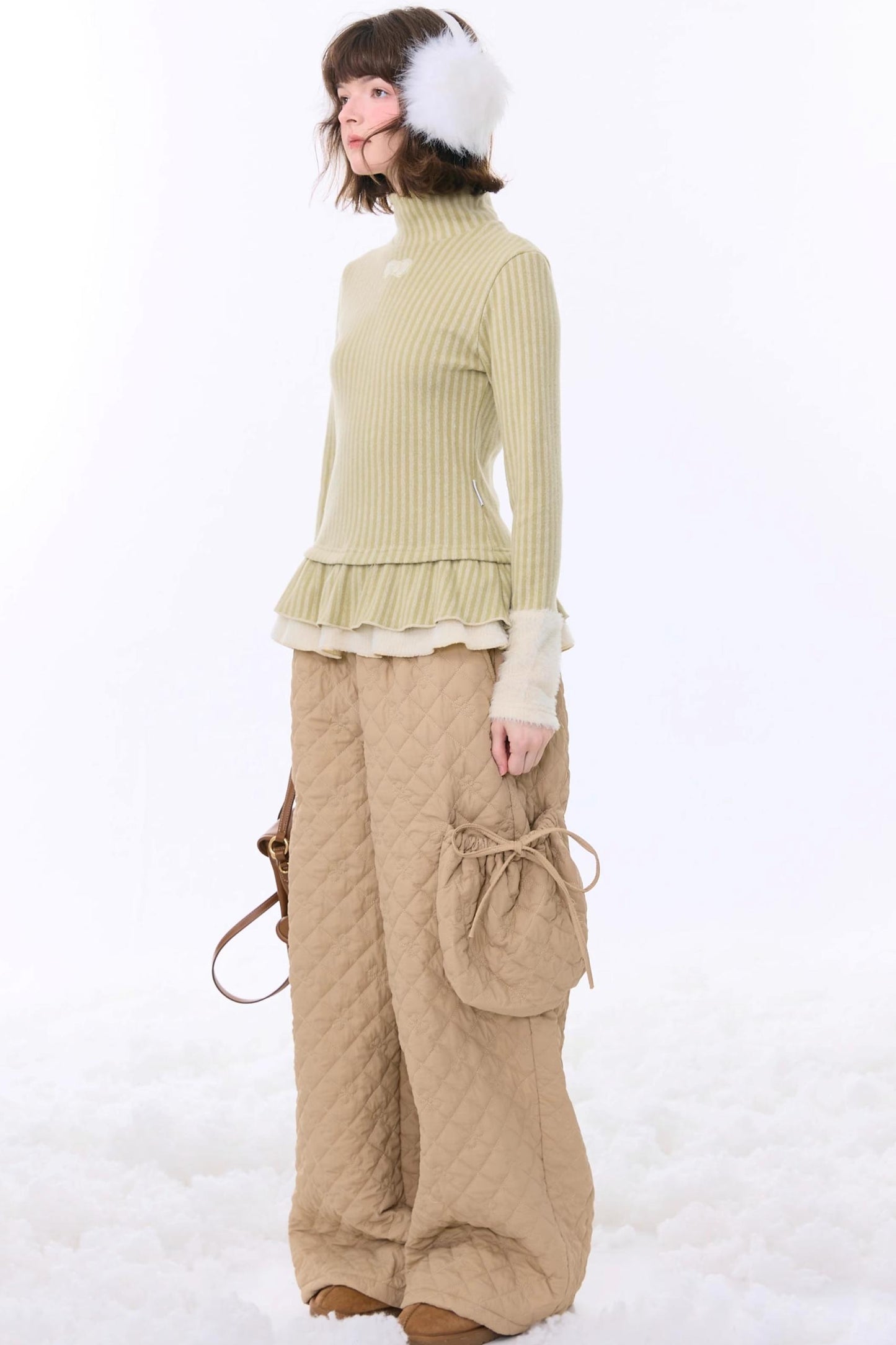 American Retro Striped Knit Top