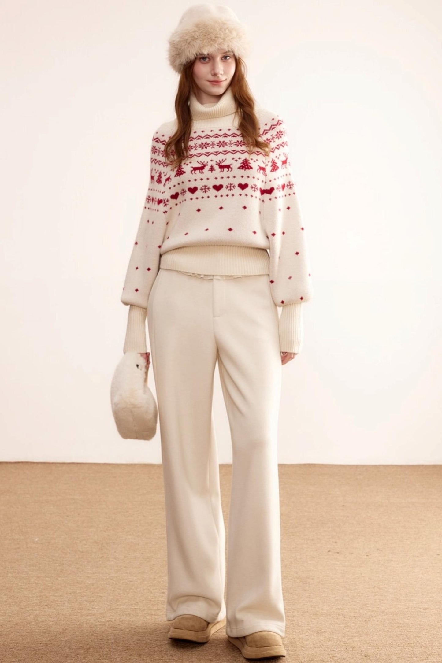 Christmas Fair Isle Turtleneck Sweater