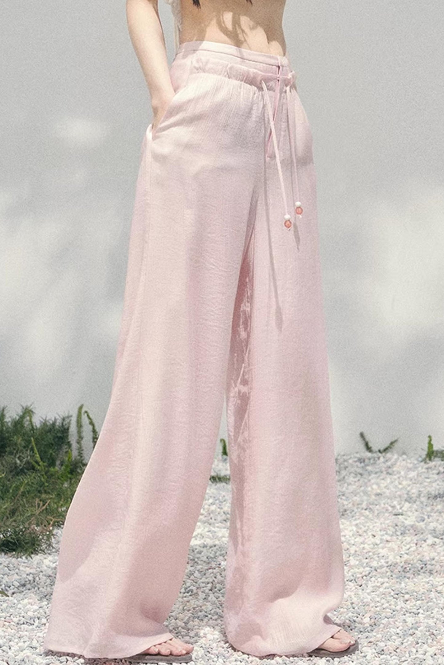 Light Mist Wide-Leg Pants