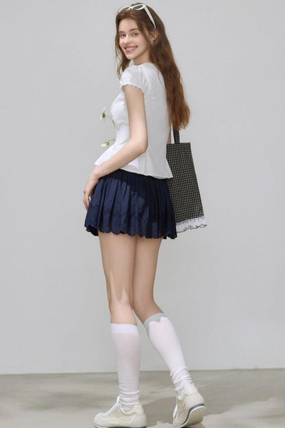 White V-Neck Slimming Shirt