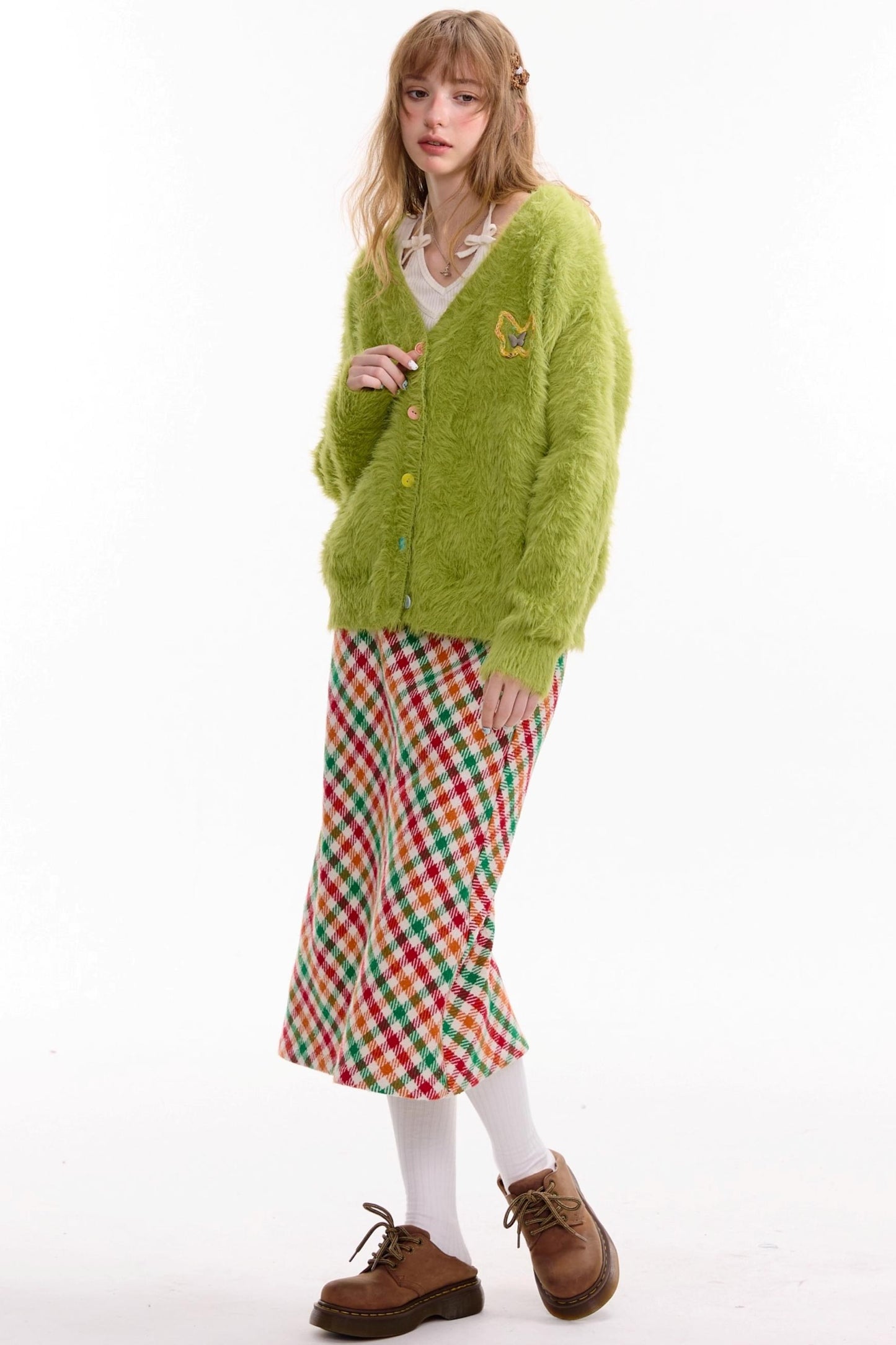 Lazy Butterfly Plush Cardigan