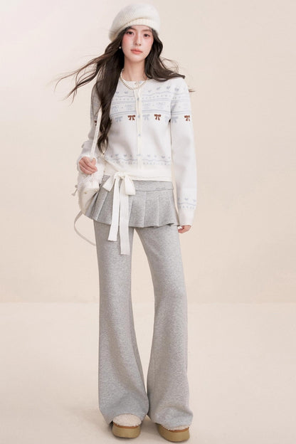 Ballet A-Line Pleated Skirt Bootcut Pants