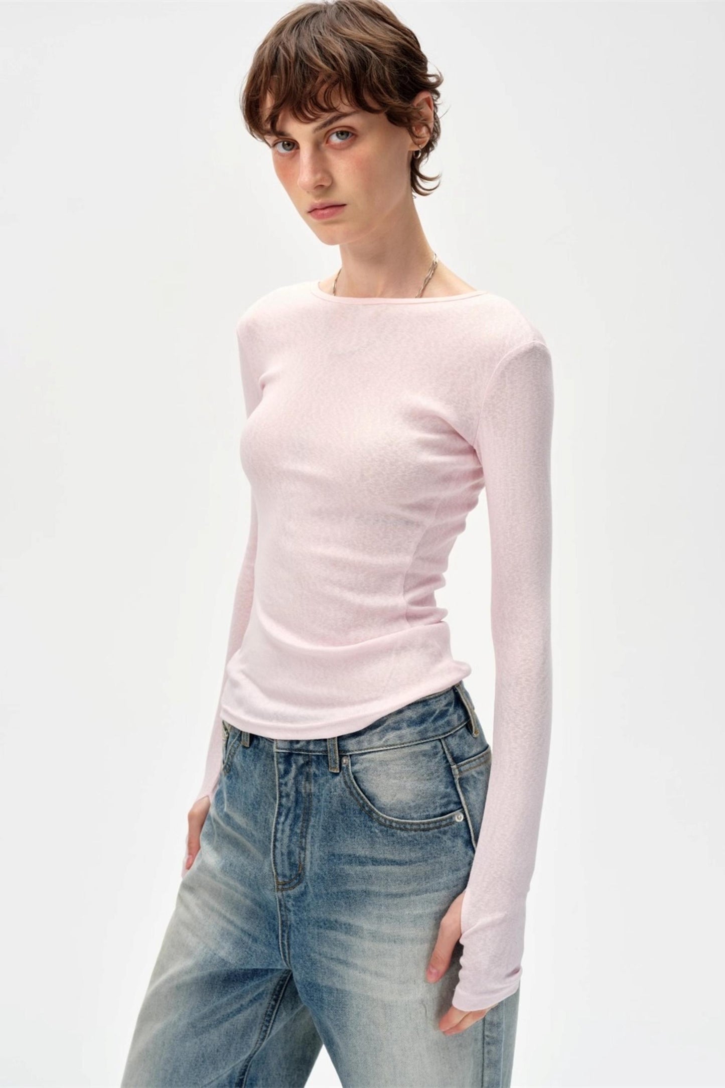 Versatile Knitted Striped Wool Base Shirt