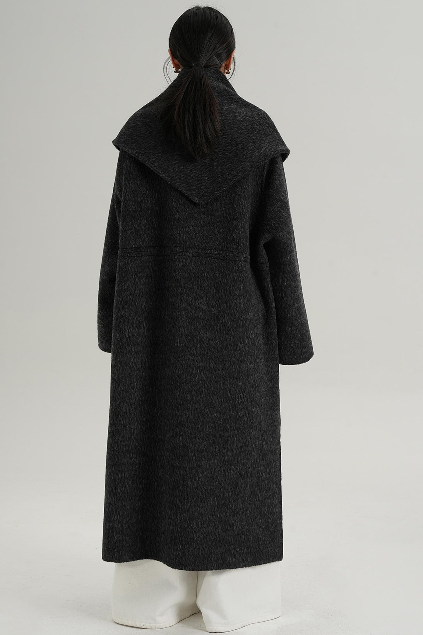 Woolen Elegance Long Jacket